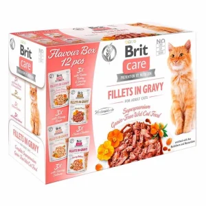 Brit Care Vådfoder til Kat Gravy Flavour Multibox 12 x 85g - DEC DATOVARER