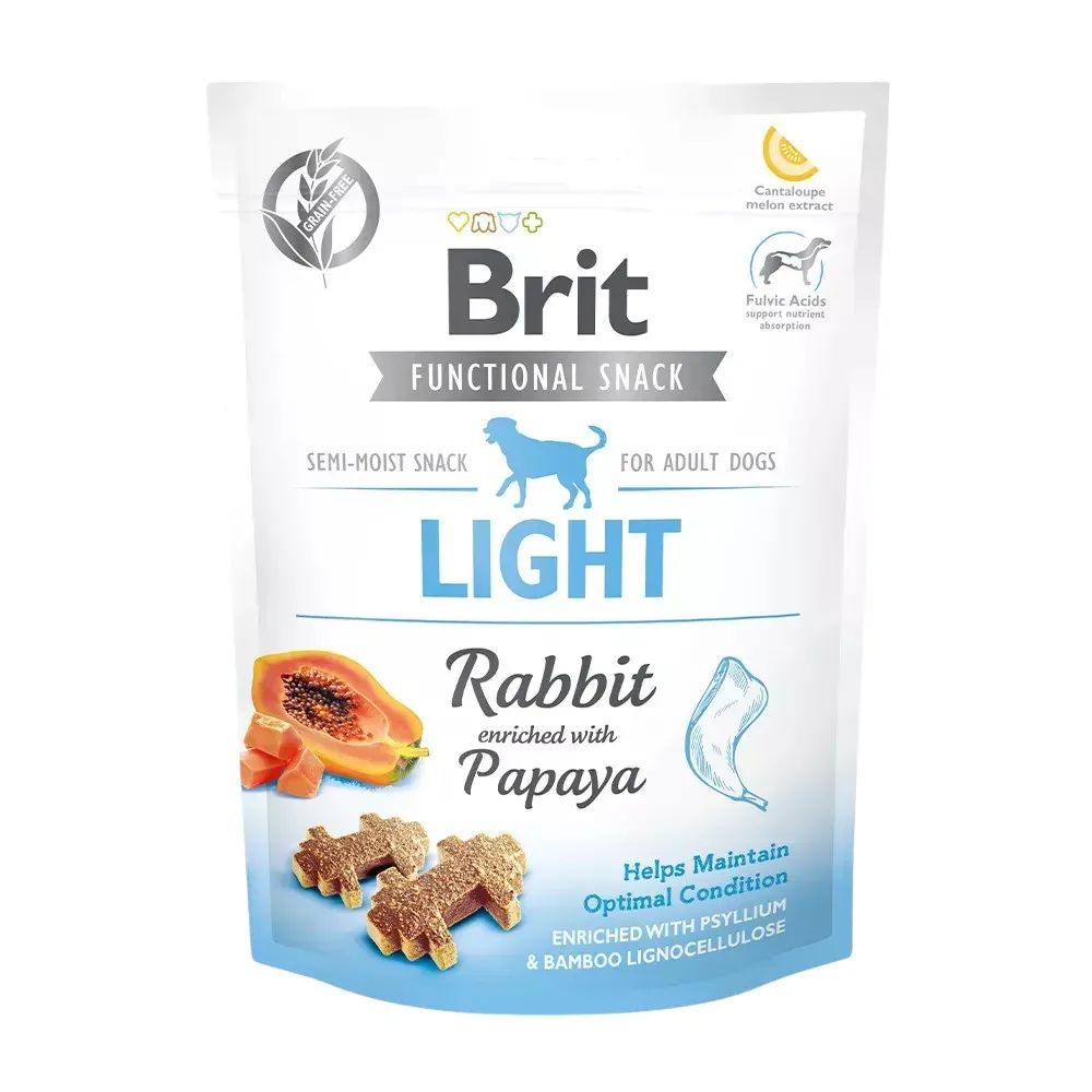 Brit – Functional Snacks – Light m. Kanin & Papaya – 150g