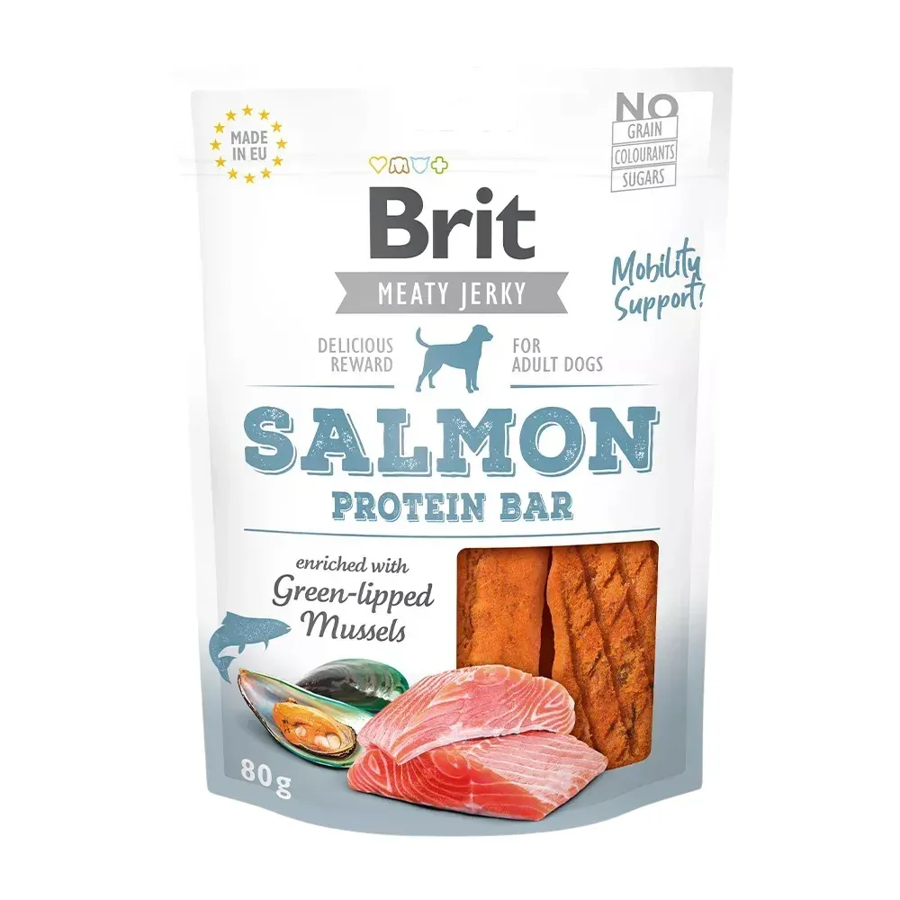 Brit – Meaty Jerky – Fileter m. Laks – 80g