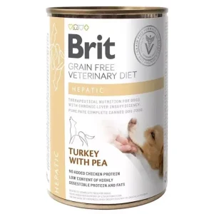 Brit Veterinary Diet Grain Free Hepatic Understøttelse af Leveren Vådfoder 400g