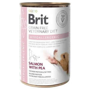 Brit Veterinary Diet Grain Free Hypoallergenic Salmon With Pea Vådfoder Til Hund 400g
