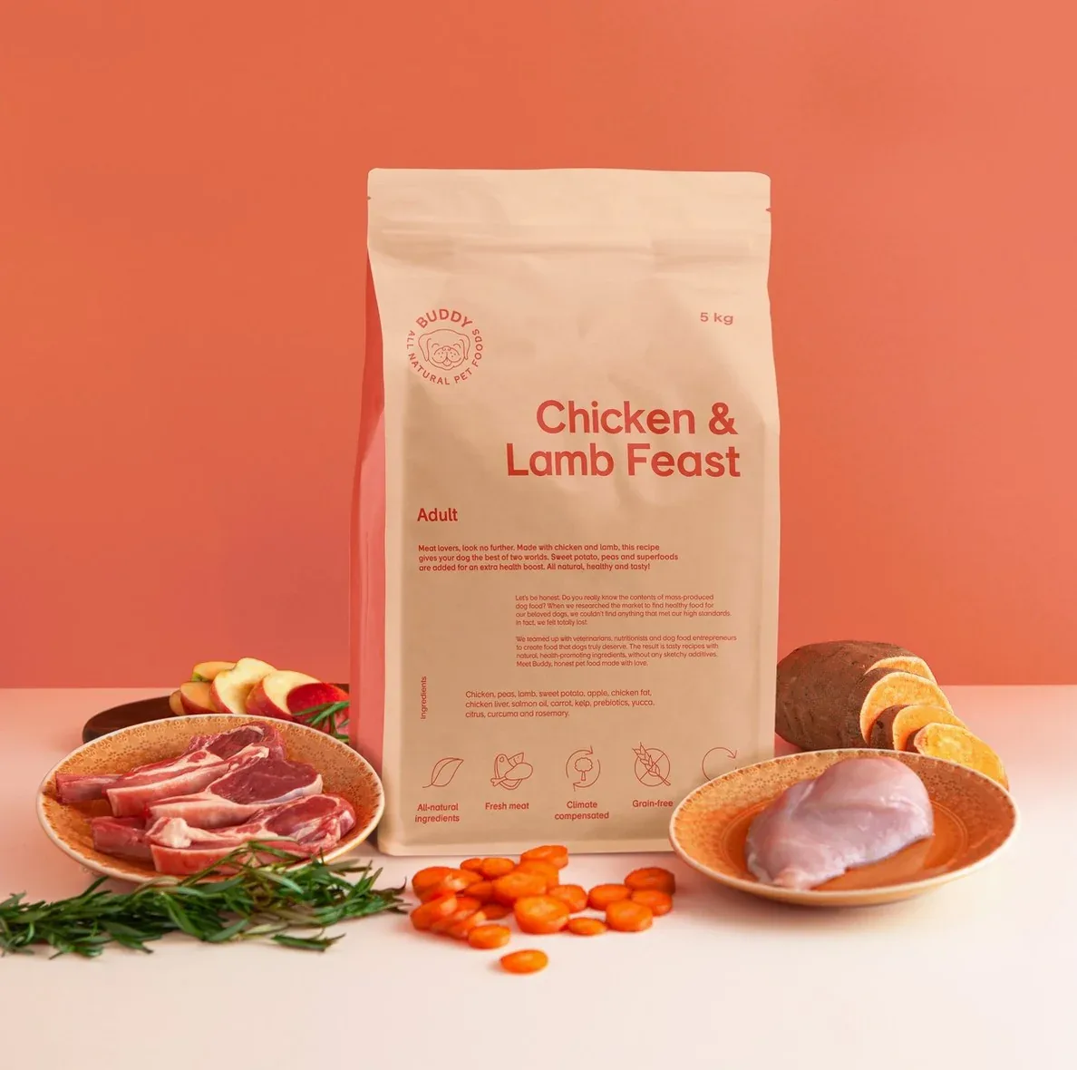Buddy Pet Foods – Hundefoder – Kylling & Lam