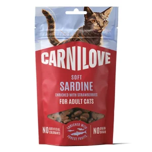 Carnilove Cat Soft Snack sardin og jordbær 50 g