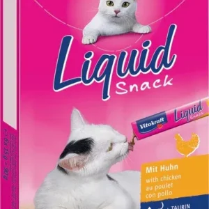 Cat liquid snack kylling, taurin 6x15 g