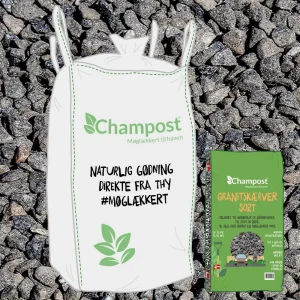 Champost granitskærver sort 11-16 mm 1 ton bigbag