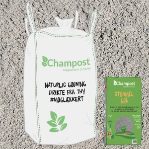 Champost stenmel grå 1 ton bigbag