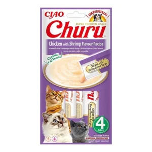 Ciao Churu Chicken With Shrimp Flavour Recipe Creme Guf Til Katten 4 x 14g