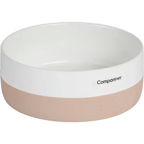 Companion – Keramisk skål med silikonebund, Sand