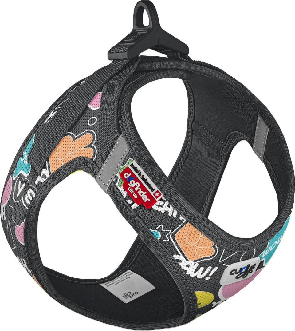 CURLI VEST hundesele, Clasp Air-Mesh - comic sort, Limited Edition