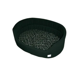 D.D. Black with Silver paws Slumber bed