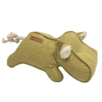 D&D Home Flodhest i Chenille, 30x14cm, Farve : Gul - Image 2