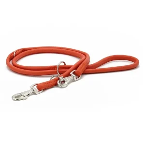 Deluxe Håndlavet Rundlæder Line Justerbar Holi Mandarin & Chrome 200cm