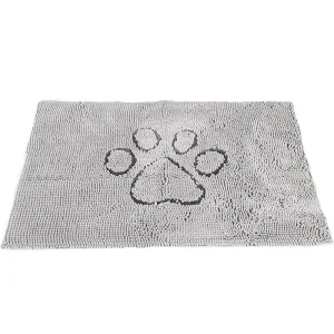DGS Hunde Måtte Underlag Microfiber Silver Grey