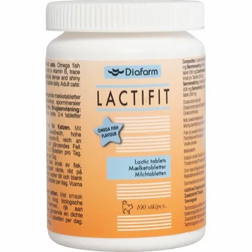 Diafarm Lactifit mælkegærtabletter m. omega 3, 100 stk.