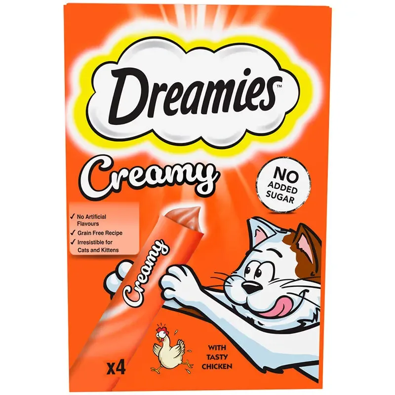 Dreamies Creamy kylling 4x10 g - Image 2