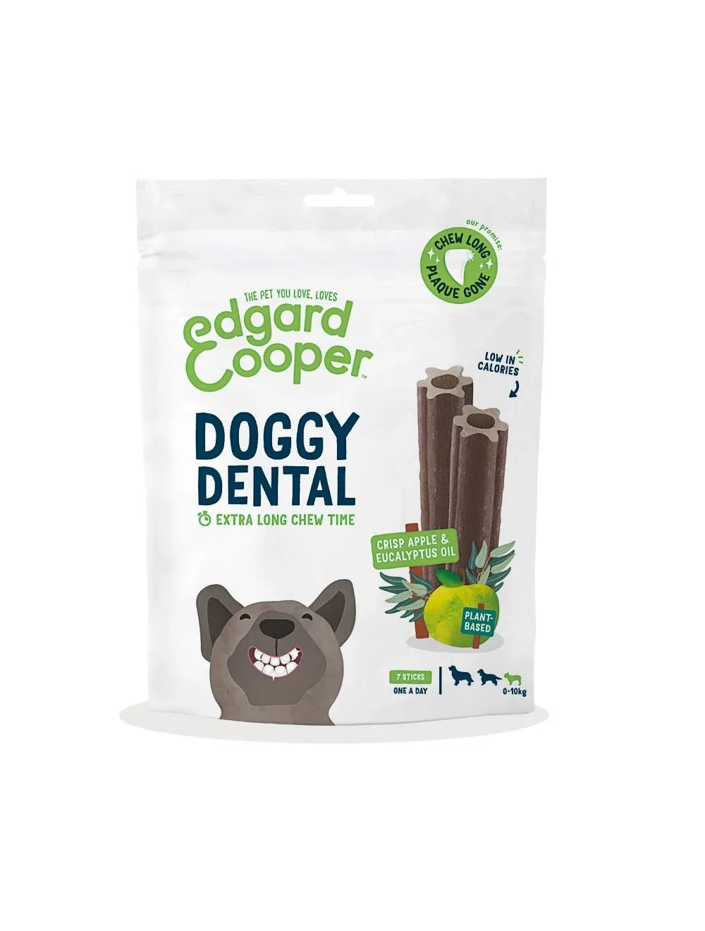 Edgard & Cooper Doggy Dental Æble & Eukalyptus, S, 7 stk