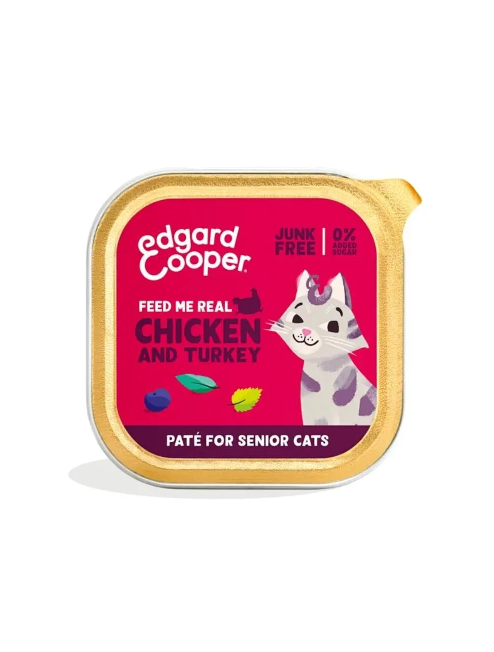 Edgard & Cooper Kat Senior Pâté Kylling & Kalkun 85 g