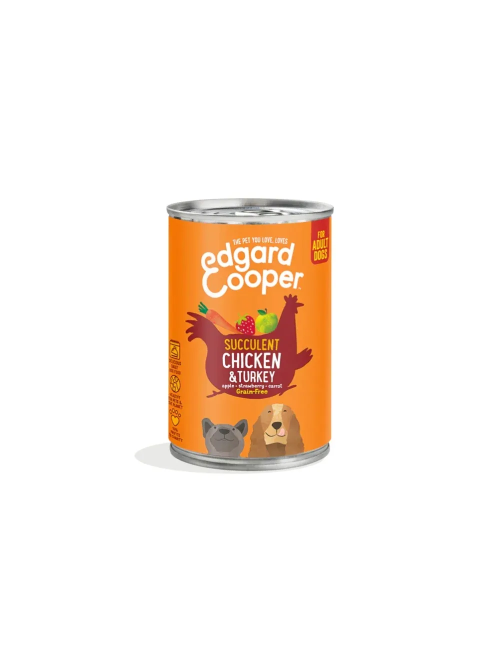 Edgard & Cooper Vådfoder Kylling & Kalkun Adult 400 g