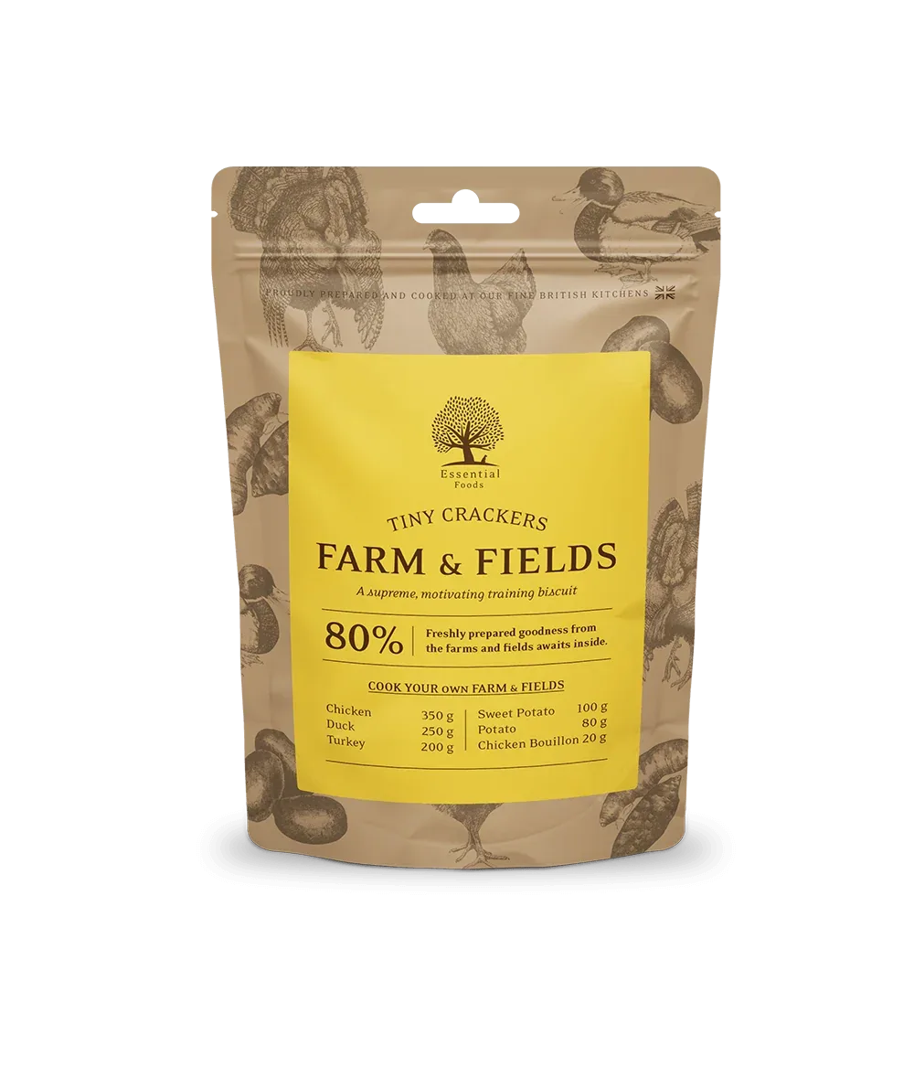 ESSENTIAL ESSENTIAL FARM & FIELDS TINY CRACKERS 100G