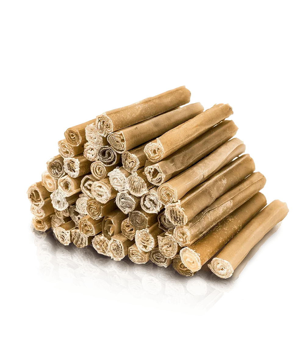 ESSENTIAL Rolled Delights (politistave af oksehud) small - god tyggeaktivitet