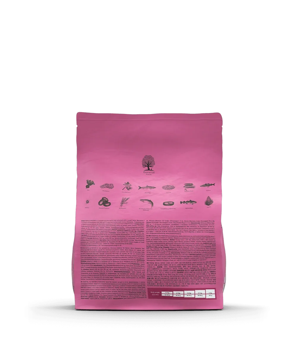 Essential Sterilised the Panther, kornfrit kattemad 3 kg - Image 2