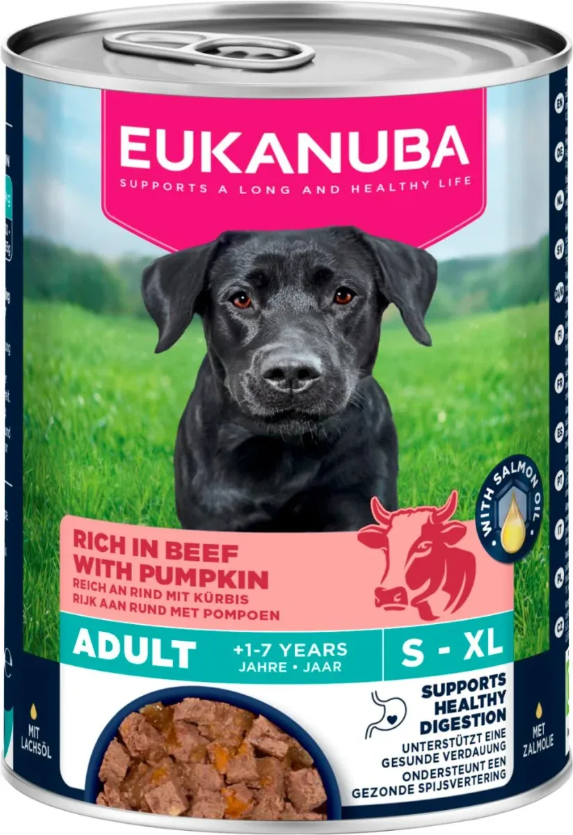 Eukanuba Adult vådfoder, oksekød med græskar, 400g