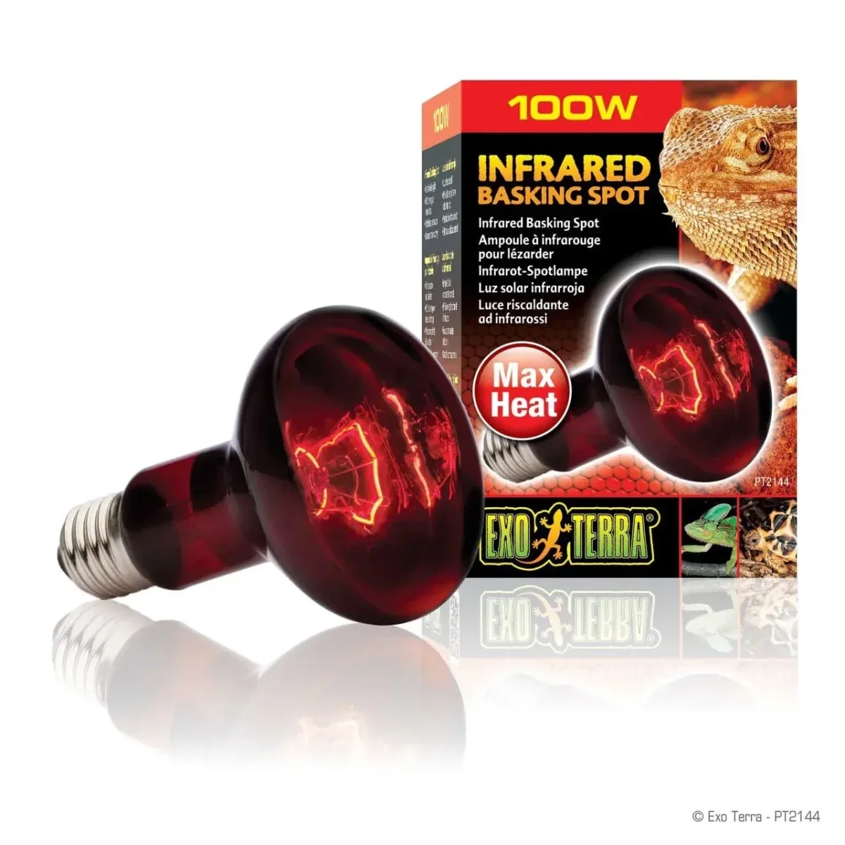 Exo Terra Infrarød solspot 100w R25 E27 ‘Rød’
