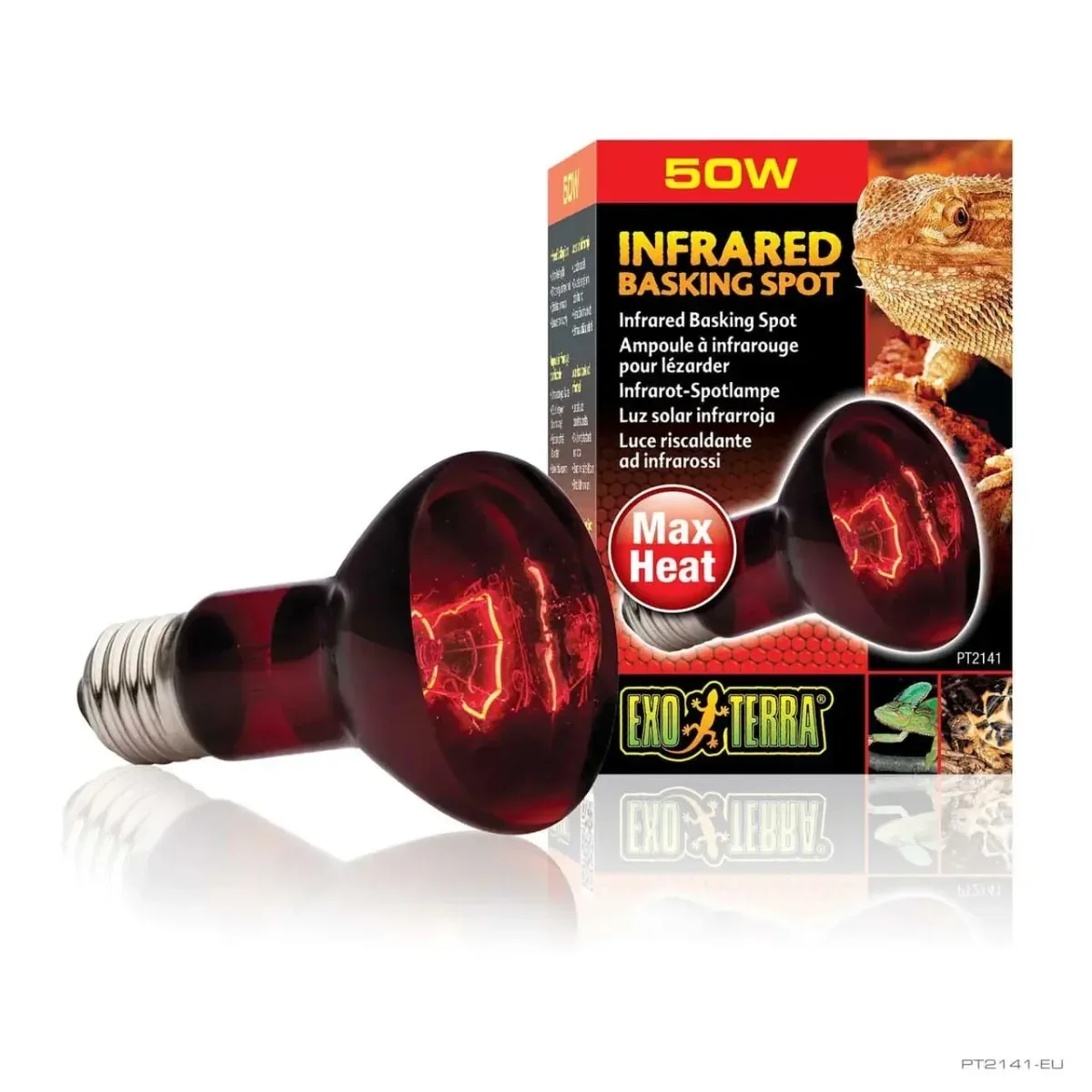 Exo Terra Infrarød solspot 50w R20 E27 ‘Rød’
