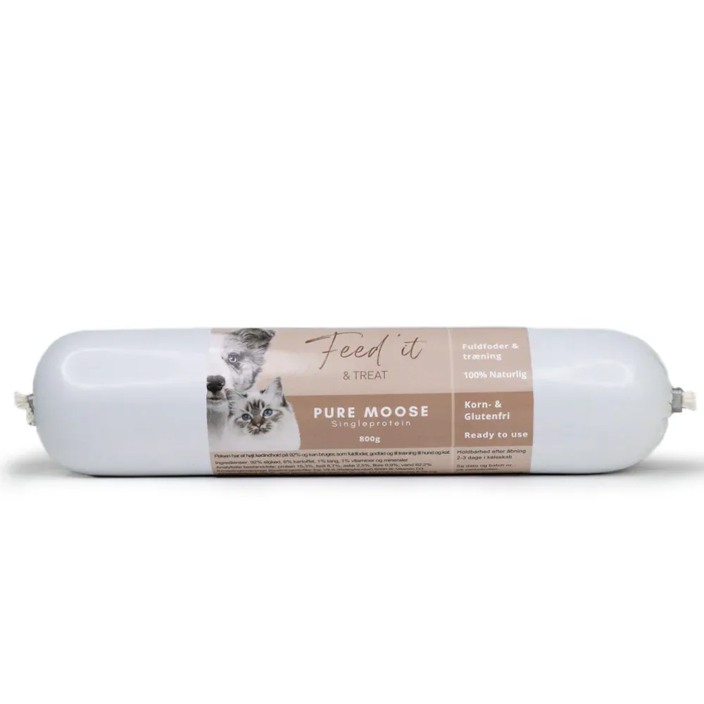 Feed’it – Foderpølse m. Elg – 800g