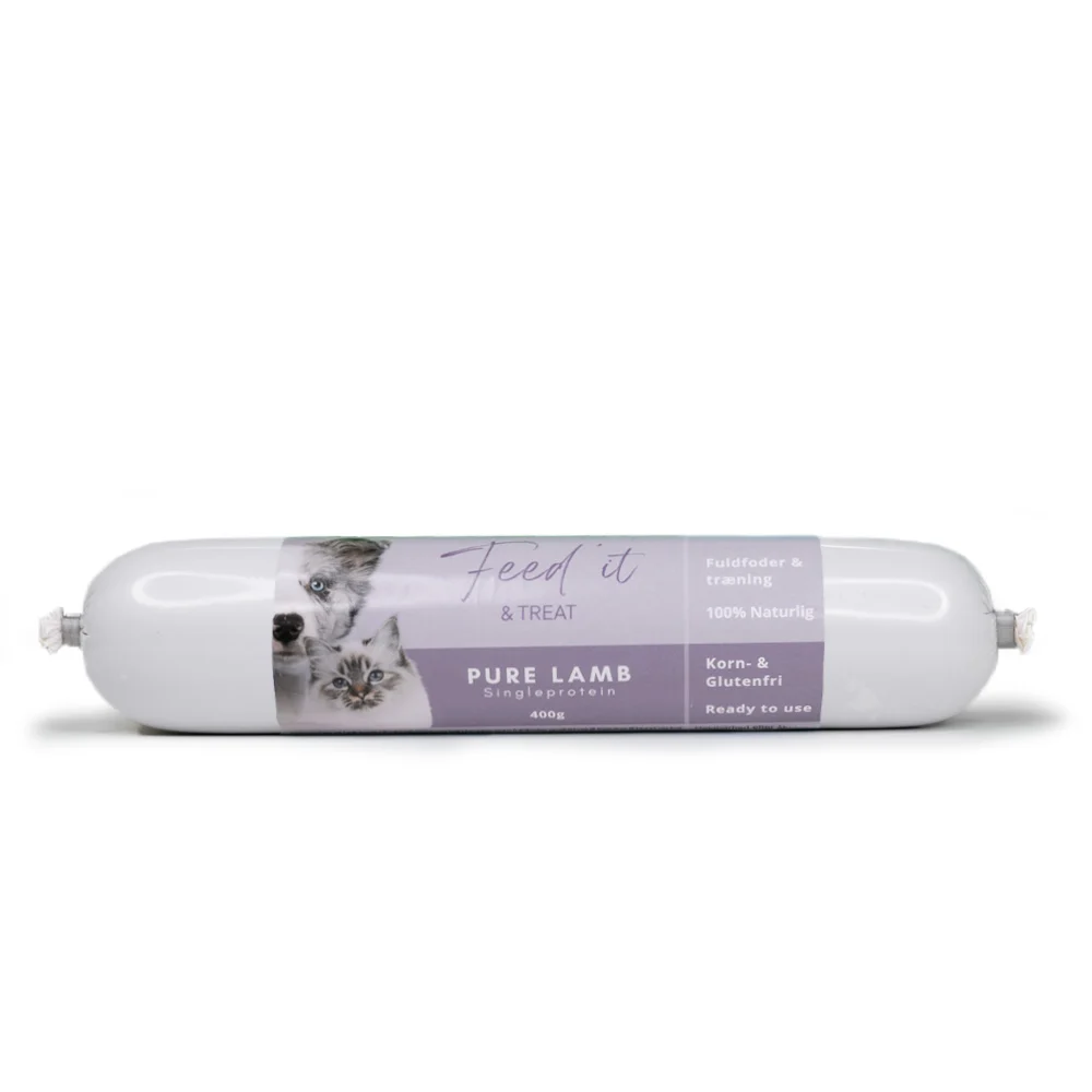Feed’it & Treat Godbidspølse Pure Lamb 400g