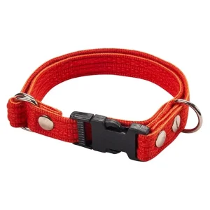 Fenriz Webbing Click Halsbånd i ORANGE
