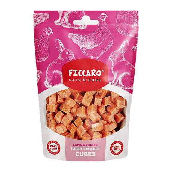 Ficcaro – Cubes m. Kanin & Kylling – 100g - Image 2