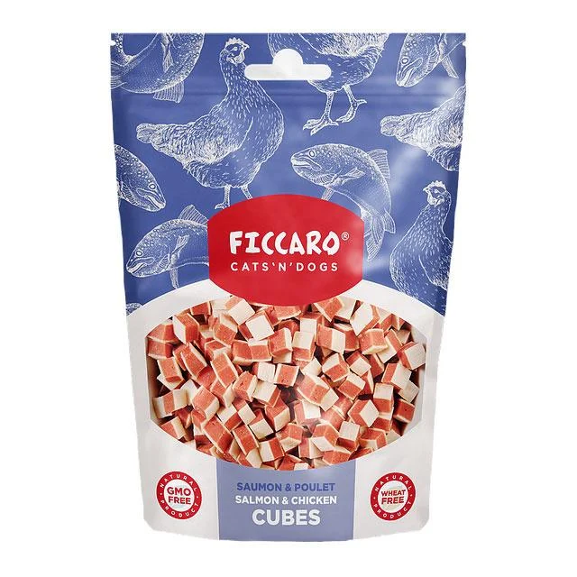 Ficcaro – Cubes m. Laks & kylling – 100g - Image 2