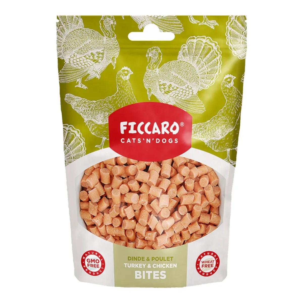Ficcaro – Små Godbidder m. Kalkun & Kylling – 100g