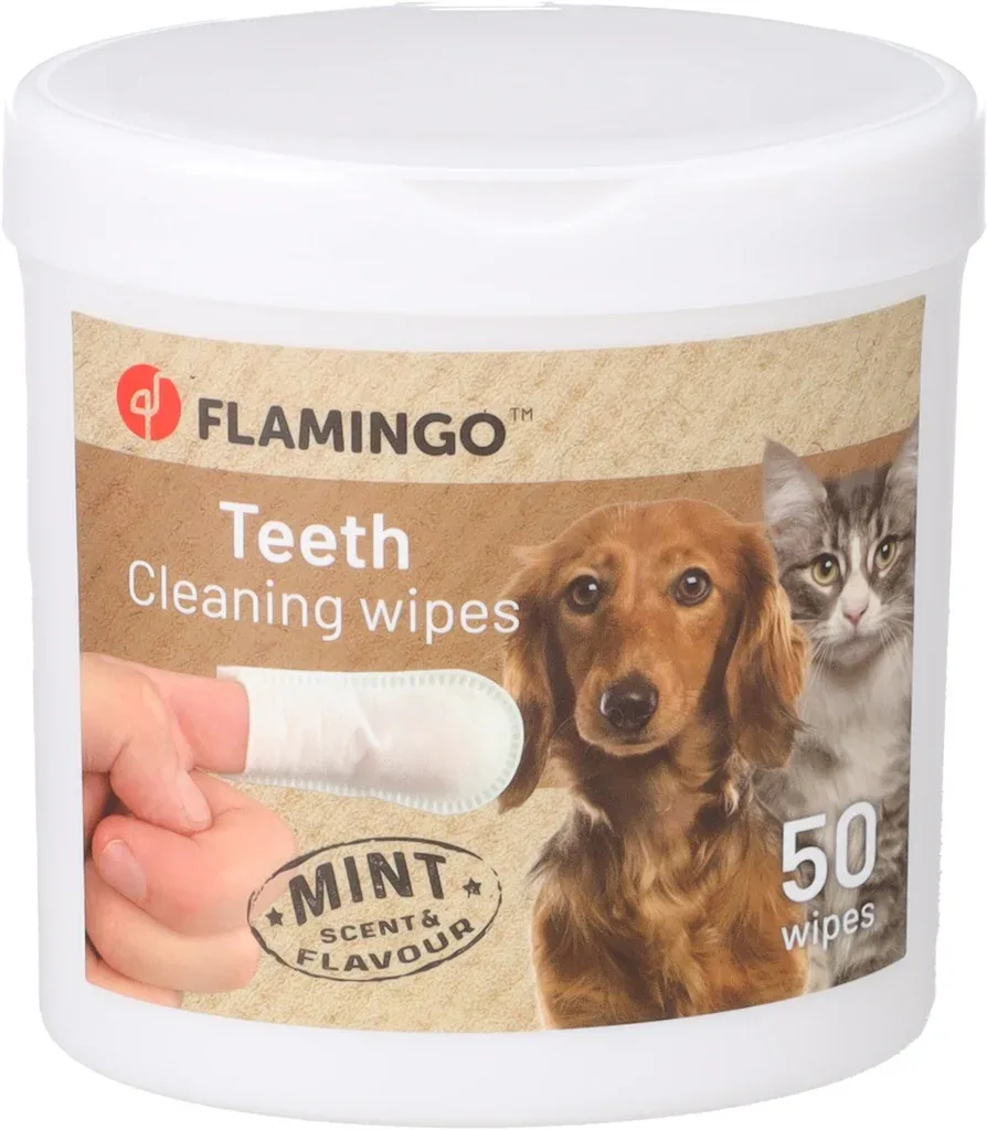 Flamingo – Fingertandbørster m. Mint, 50stk