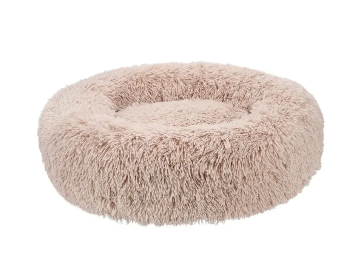 Fluffy Donut Hunde- og Katteseng, Beige S-L