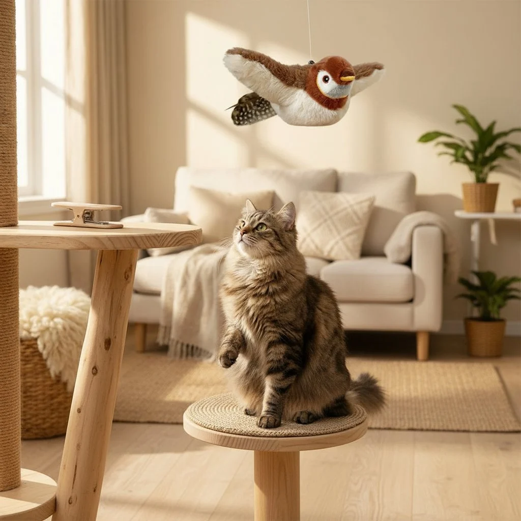 Flyvende fugl til katte – realistisk bevægelse