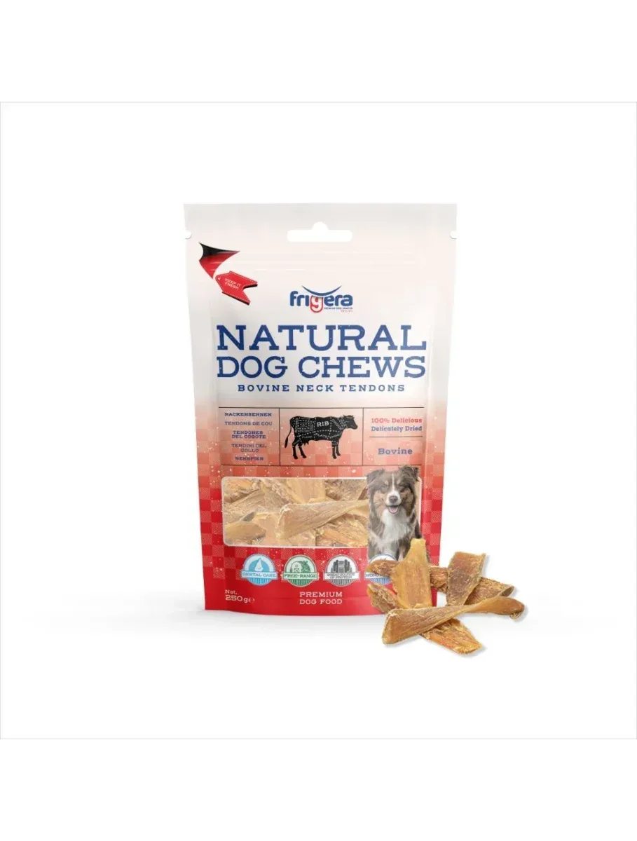 Frigera Natural Dog Chews Oksehalssener 250g