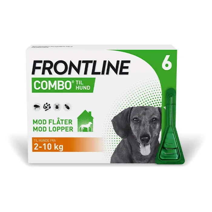 FRONTLINE Flåt- & Loppemiddel Combo vet hund 2-10 kg- 6x0,67 ml