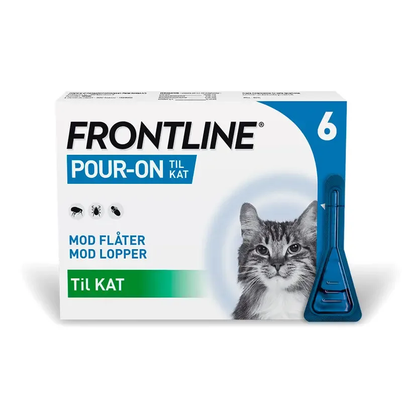 FRONTLINE Flåt- & loppemiddel Pour-On kat 6x0,5 ml