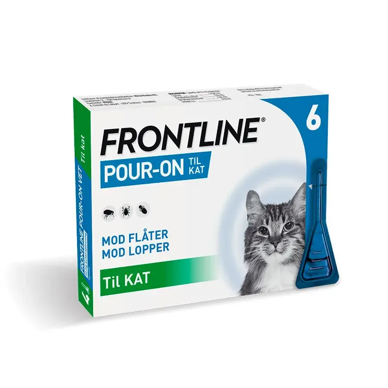 FRONTLINE Flåt- & loppemiddel Pour-On kat 6x0,5 ml - Image 2