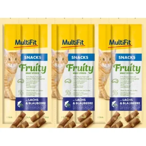 Fruity Meat Sticks laks & blåbær 8x5 g