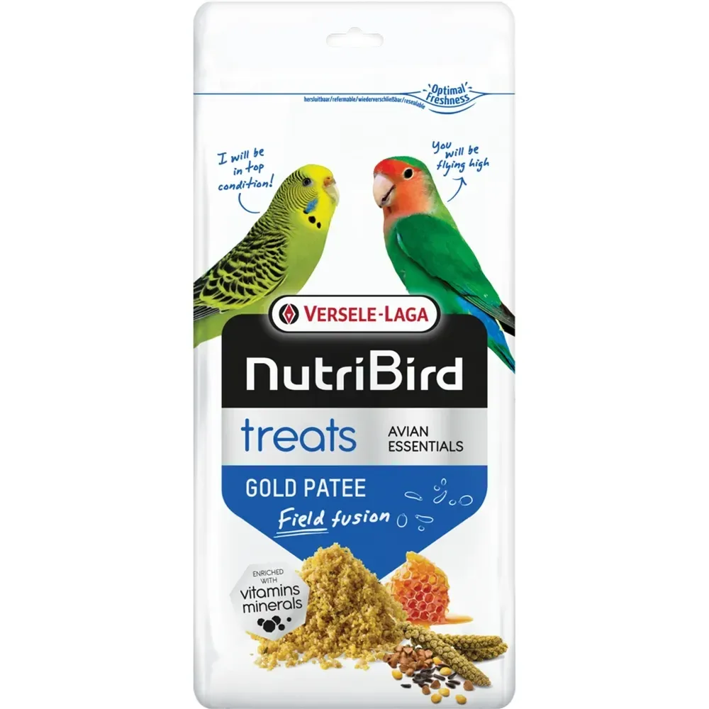Fuglegodbid til fugle i vækst og fæld, fra Nutribird gold Patee