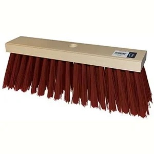 Gadekost medium nylon rød uden skaft – 35 cm
