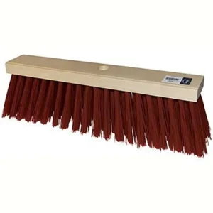 Gadekost medium nylon rød uden skaft – 47 cm