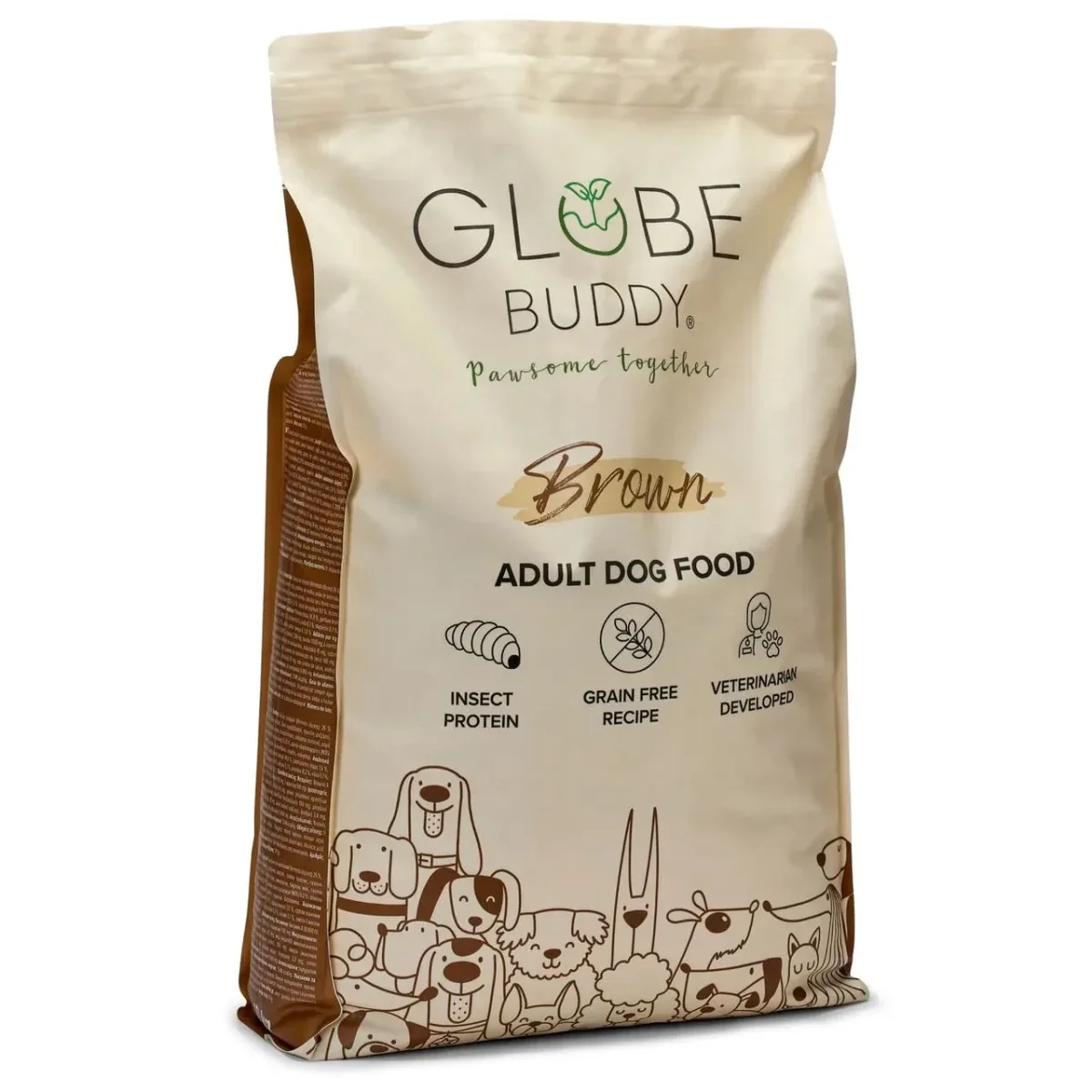 Globe Buddy Brown 10 kg hundefoder – Kornfrit til følsom mave