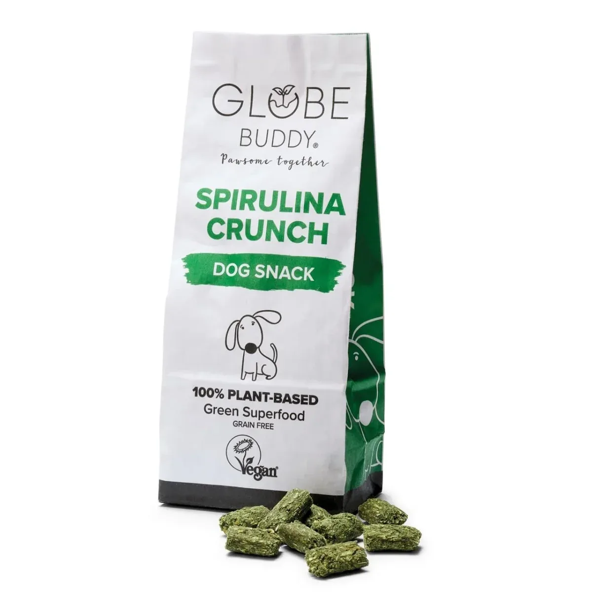 Globe Buddy Spirulina Crunch 200g Spirulina & Grøntsager – Vegansk