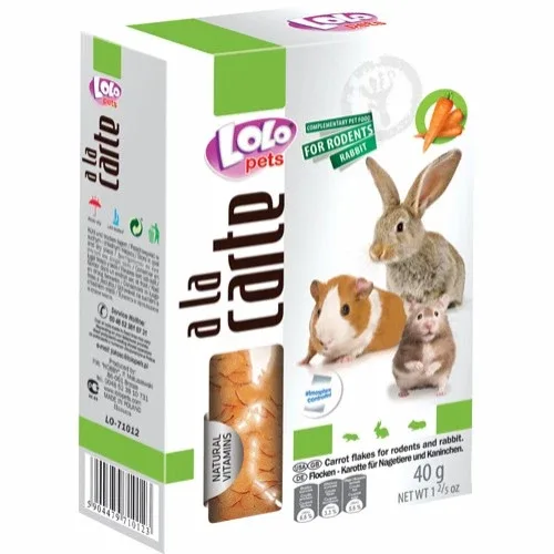 Gnaversnack, delikat gulerods knas gnaver & kaniner
