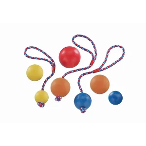 Gummilegetøj bold, massiv 6,5cm m/reb