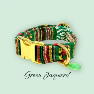 Halsbånd Green Jaquard